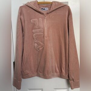 Fila Women's Half-Zip Hoodie in Blush